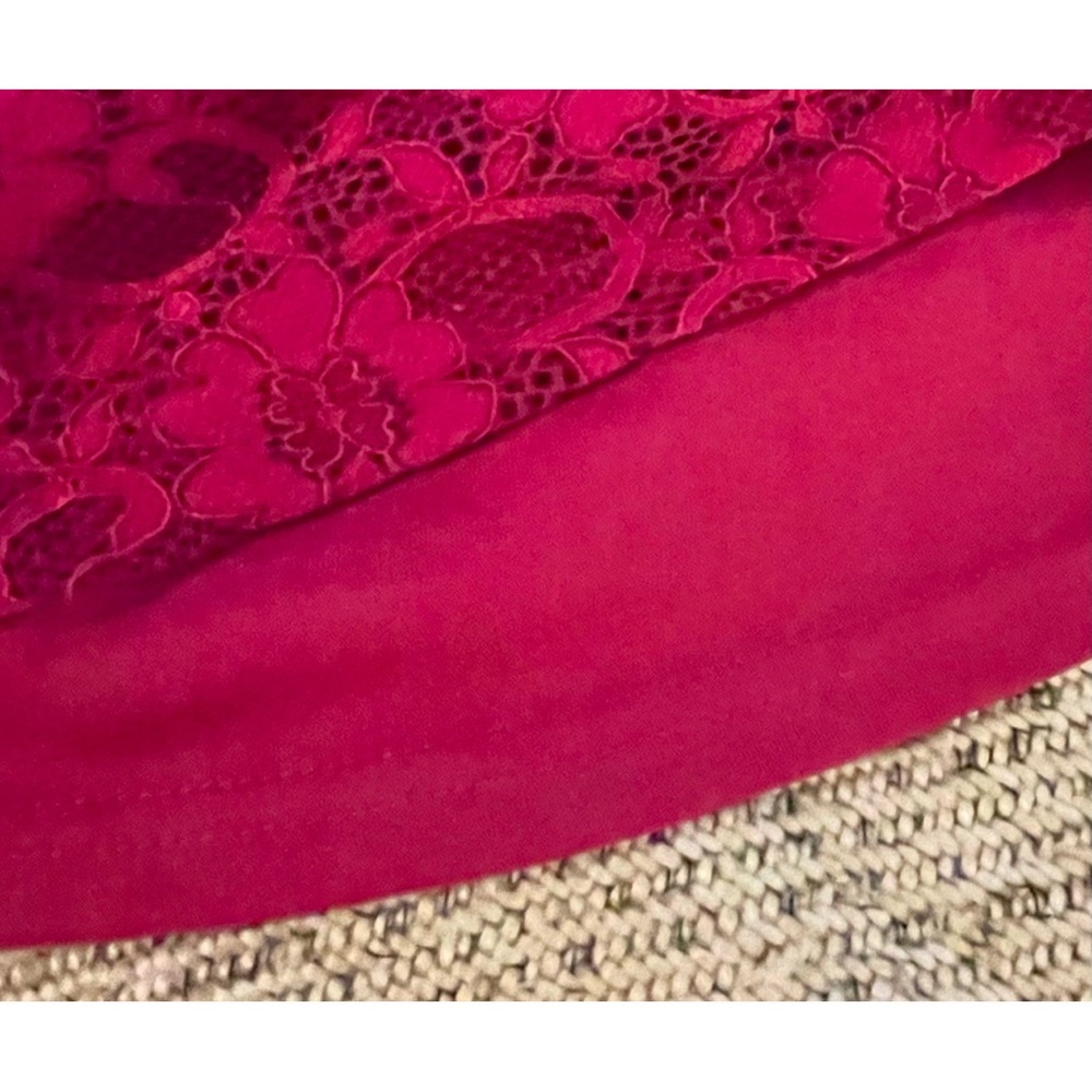 Torrid Skater Ruffled Berry Red Lace Dress NWT SZ 2 (18–20) - Picture 7 of 11